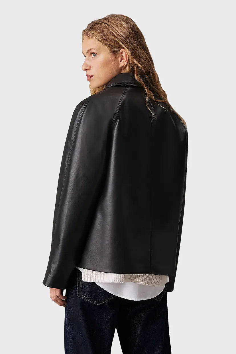 Женская черная кожаная куртка RE-GEN LEATHER JACKET 3