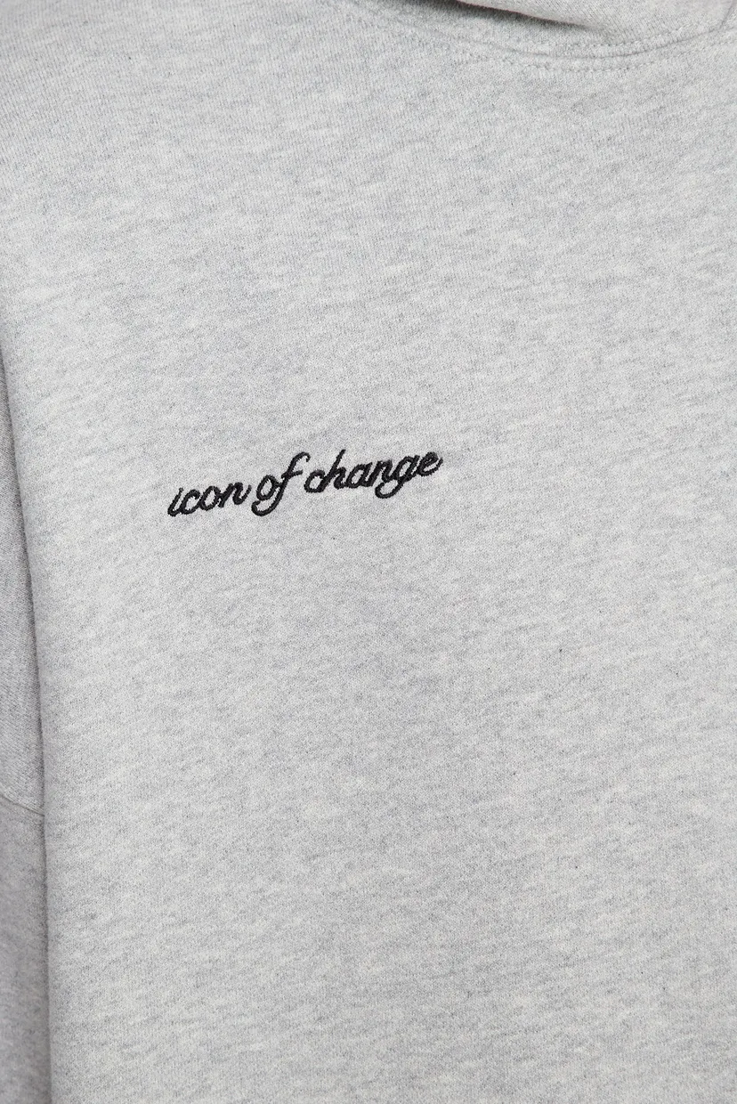 Чоловіче сіре худі Icon of Change H GOTS 3