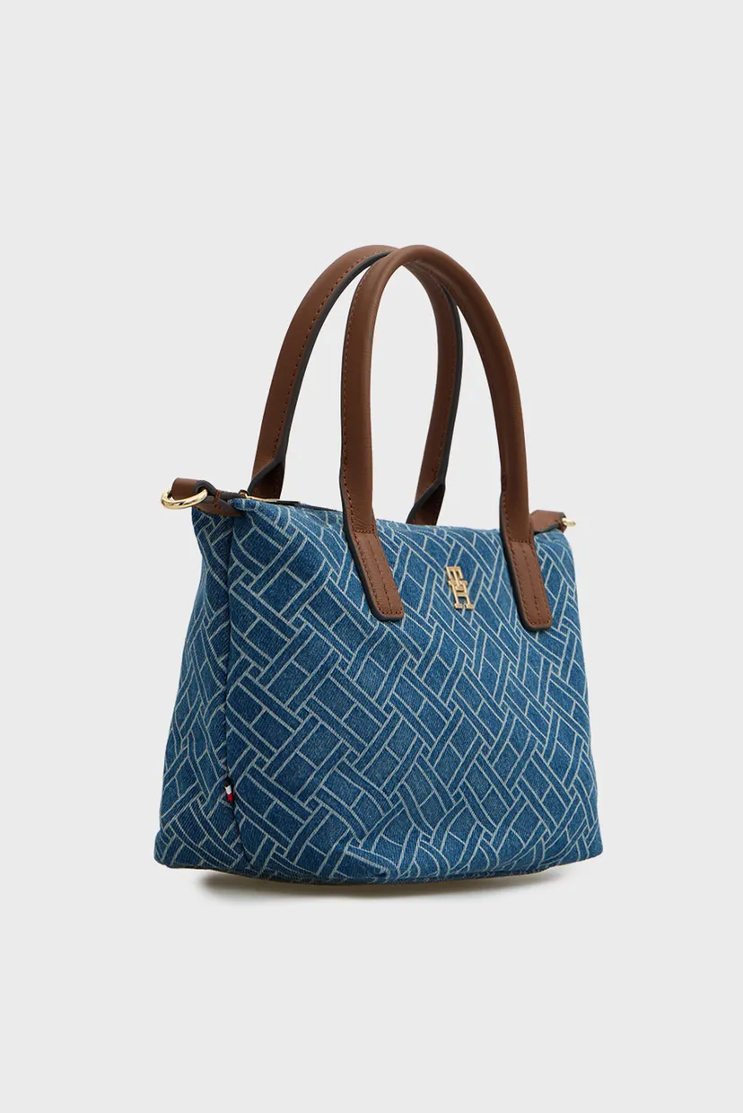 Жіноча синя джинсова сумка з візерунком POPETTE MINI TOTE 3