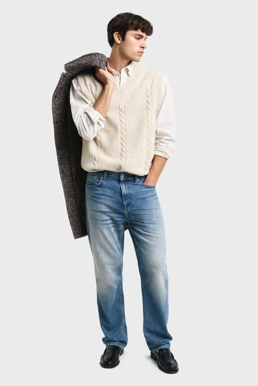 Мужские синие джинсы STRAIGHT FIT 4
