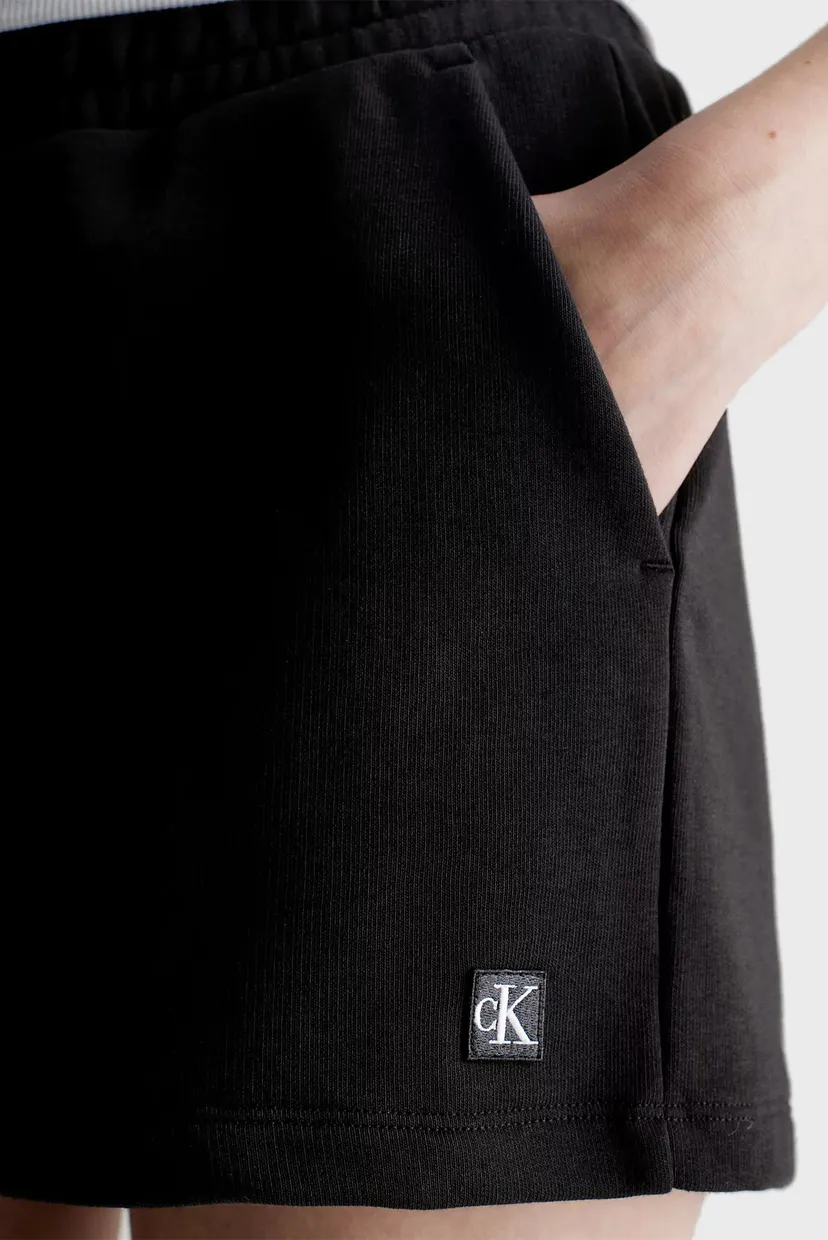 Женские черные шорты CK EMBRO BADGE 4