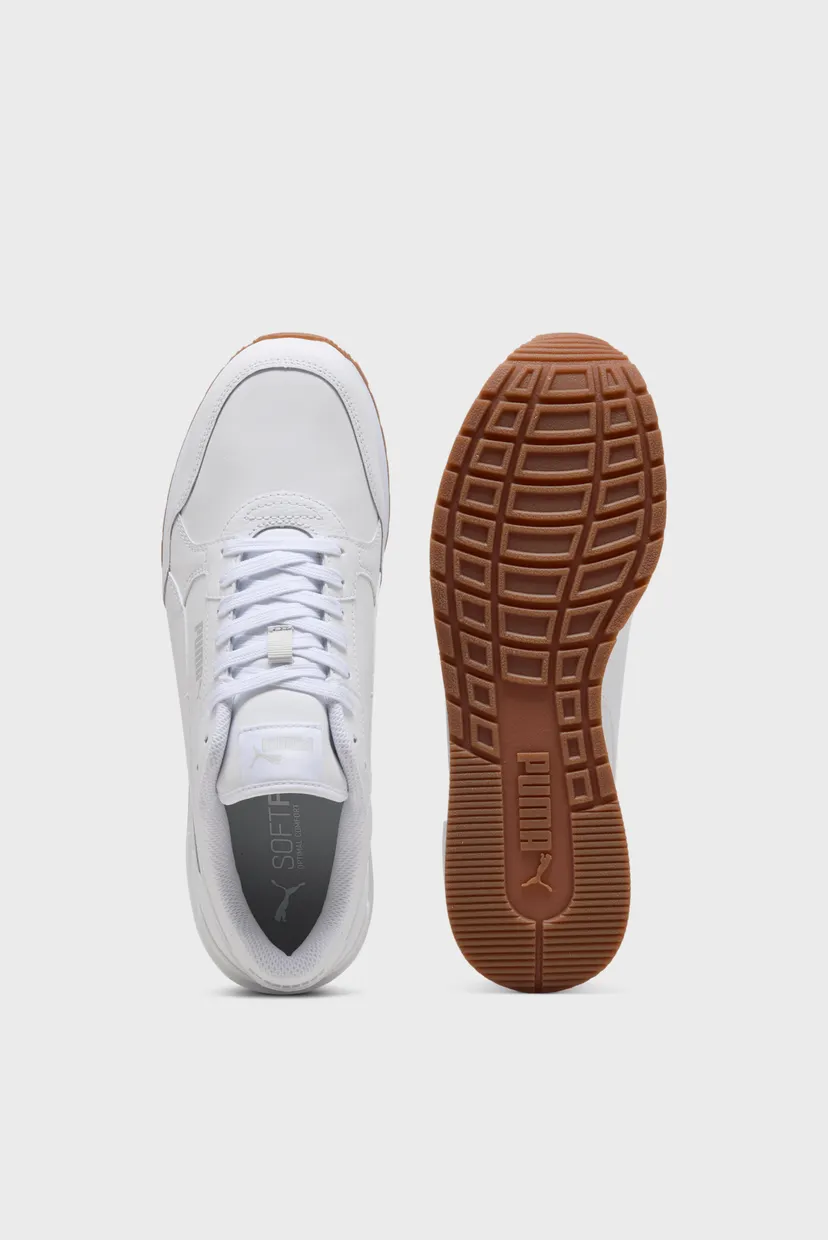 Белые кожаные кроссовки ST Runner v4 Leather Sneakers Unisex 4