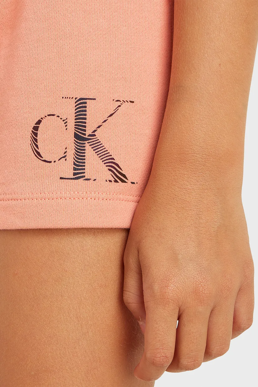 Дитячі персикові шорти IRIDESCENT CK LOGO 3