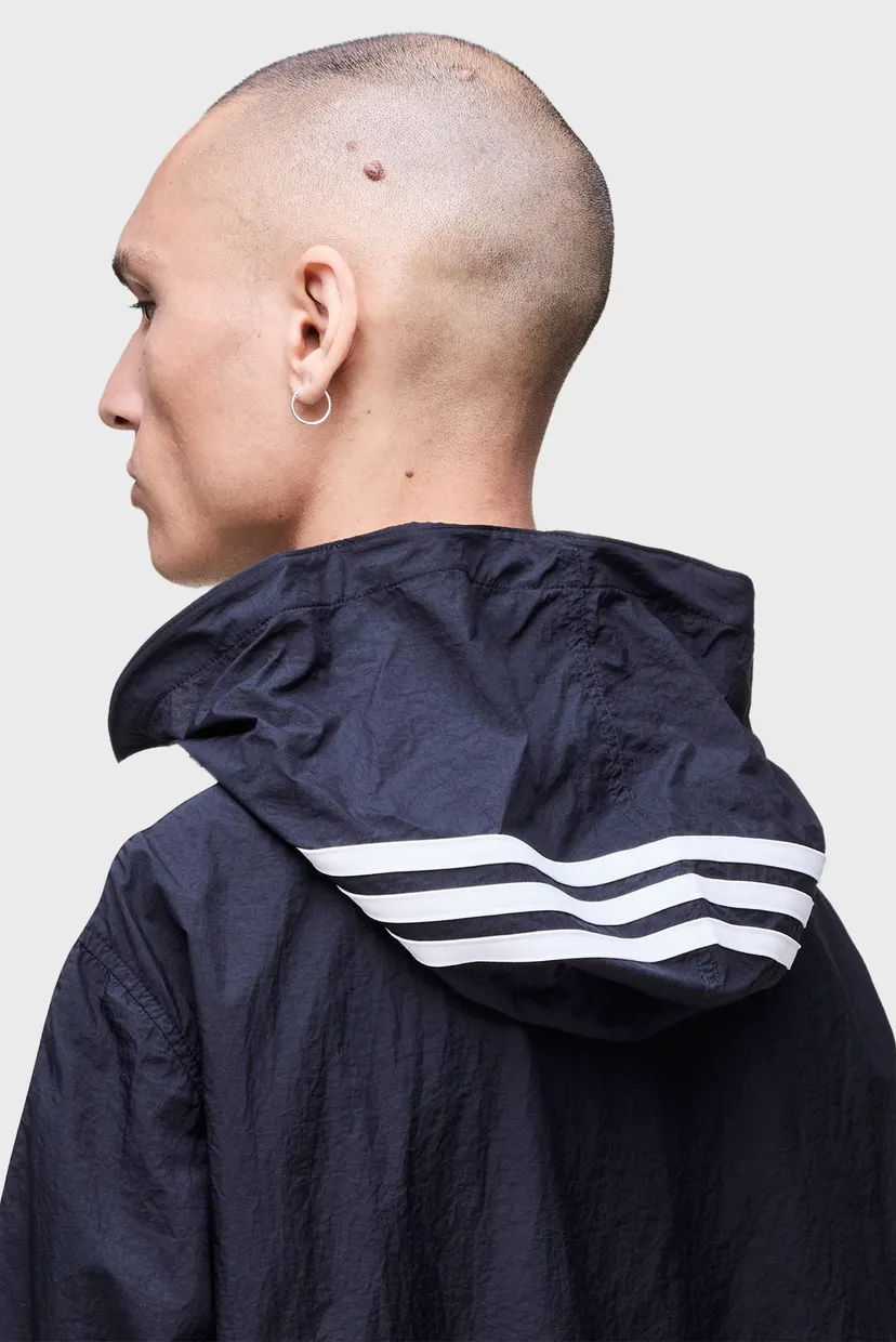 Черное худи Y-3 NYLON WIRED 3 STRIPES (унисекс) 6