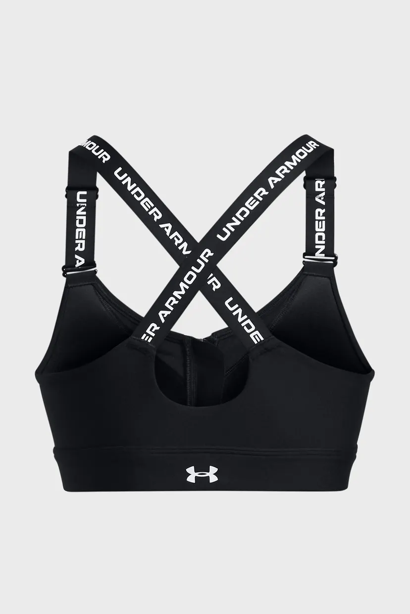 Женский черный топ UA Infinity High Zip 2.0 Bra 5