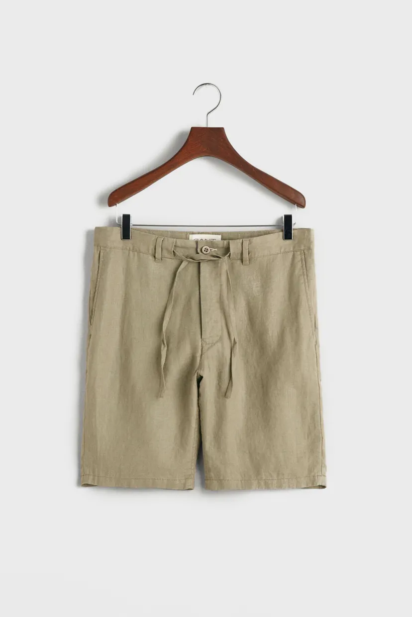 Мужские оливковые льняные шорты RELAXED LINEN DS 8
