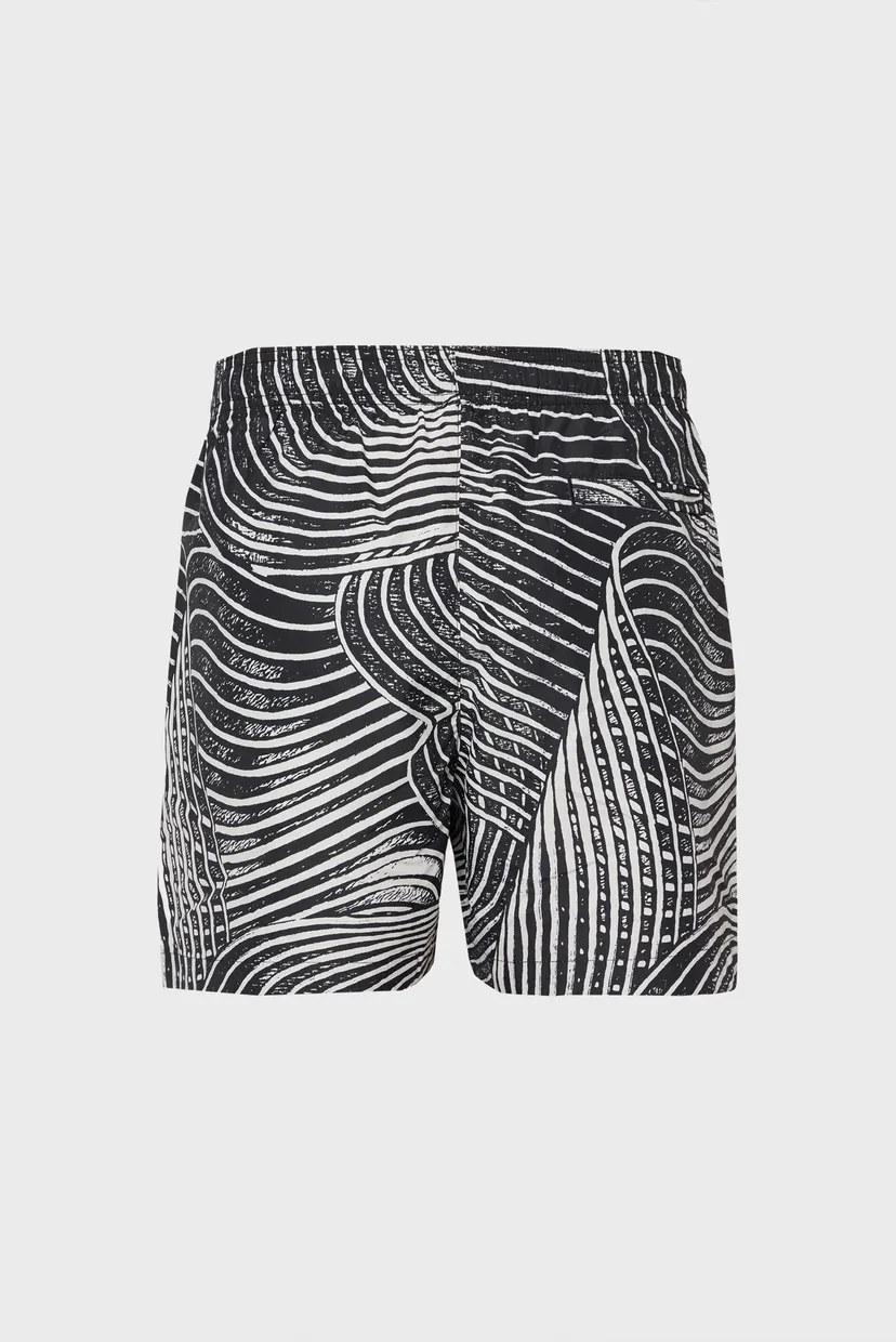 Чоловічі чорні плавальні шорти з візерунком MEDIUM DRAWSTRING-PLACED 7