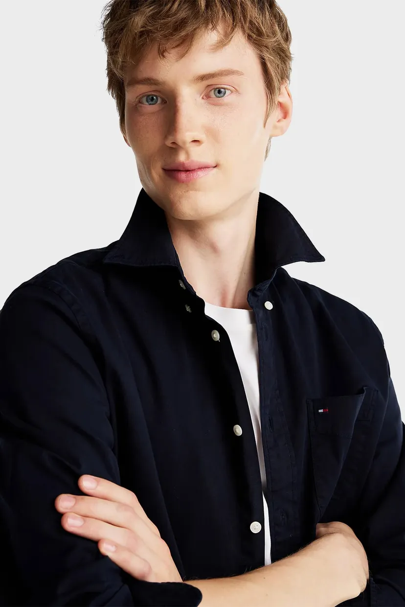 Чоловіча темно-синя сорочка GMD TWILL SOLID SHIRT 4