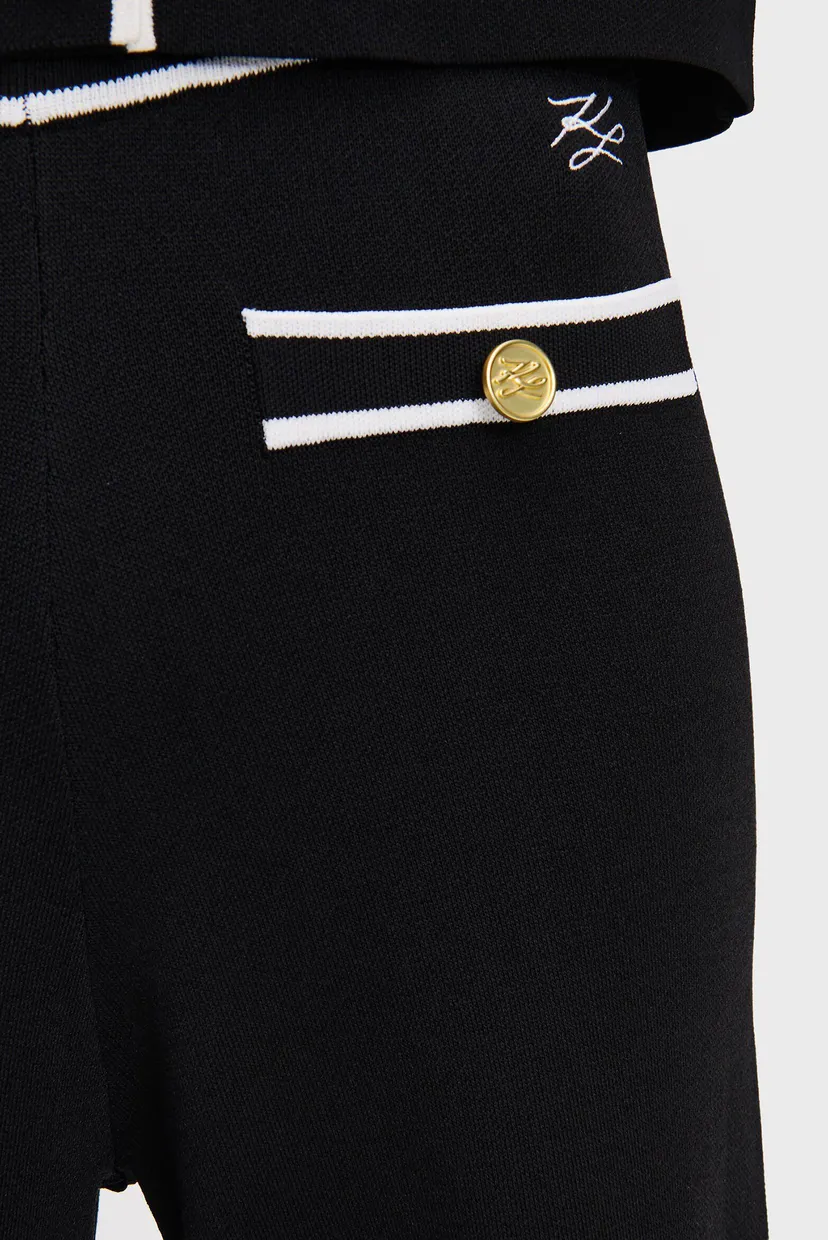 Женские черные кюлоты KARL WARDROBE KNIT CULOTTE 4
