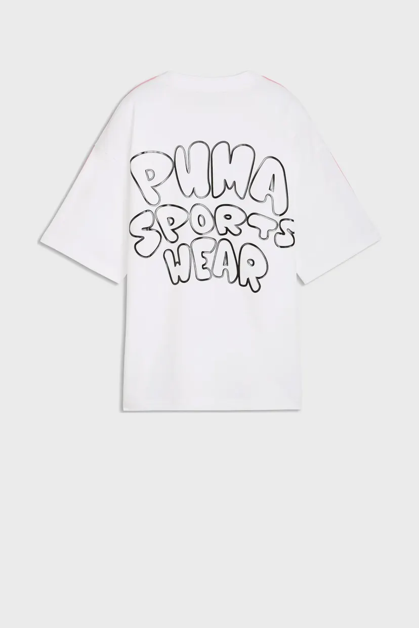 Детская белая футболка Oversized Graphic Tee Youth 5