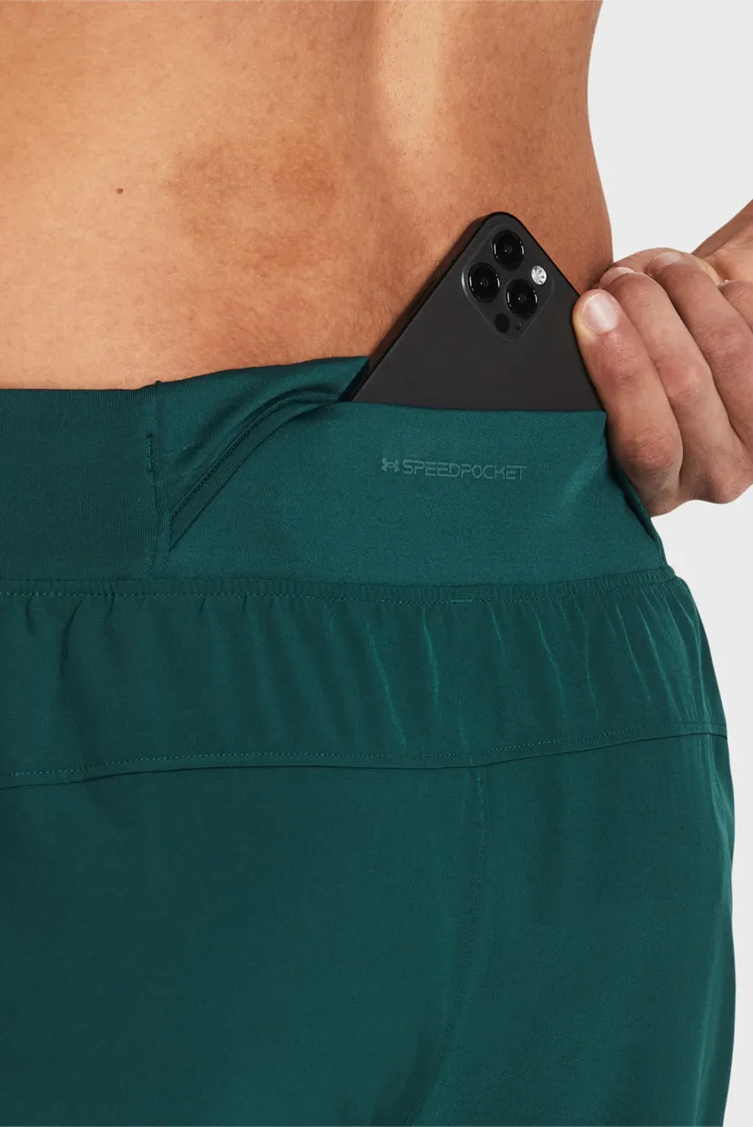Чоловічі зелені шорти UA LAUNCH PRO 7'' SHORTS 4