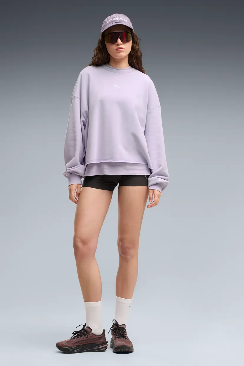 Жіночий бузковий світшот Run Culture Collective Oversized Graphic Sweatshirt Women 3