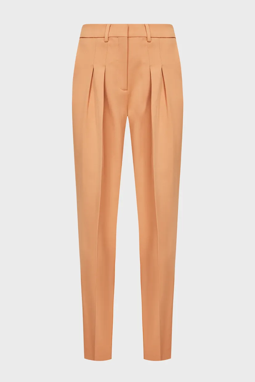 Жіночі помаранчеві брюки WOOL TWILL PLEATED STRAIGHT PANT 7