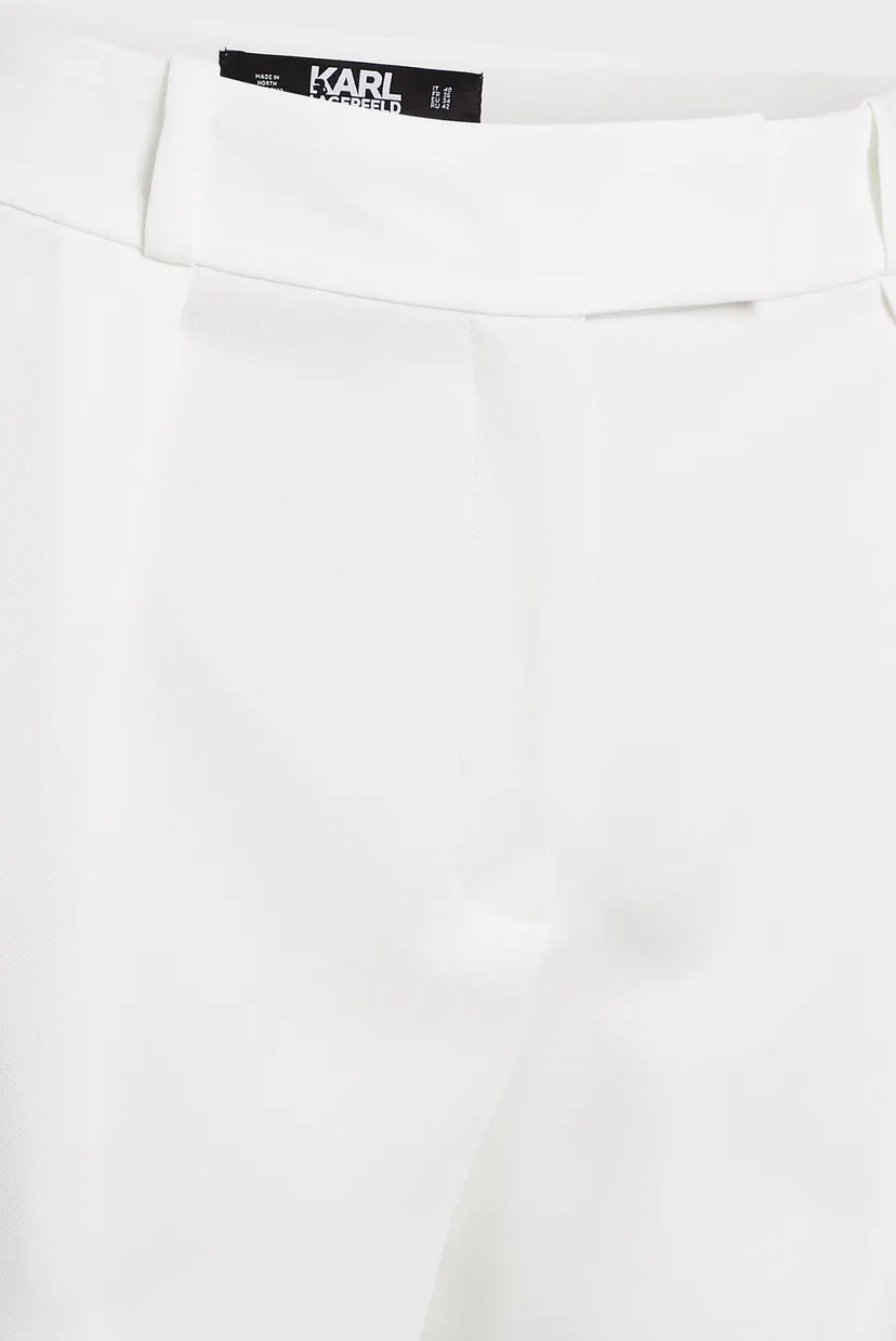 Жіночі білі брюки contrast panel tailored pants 5