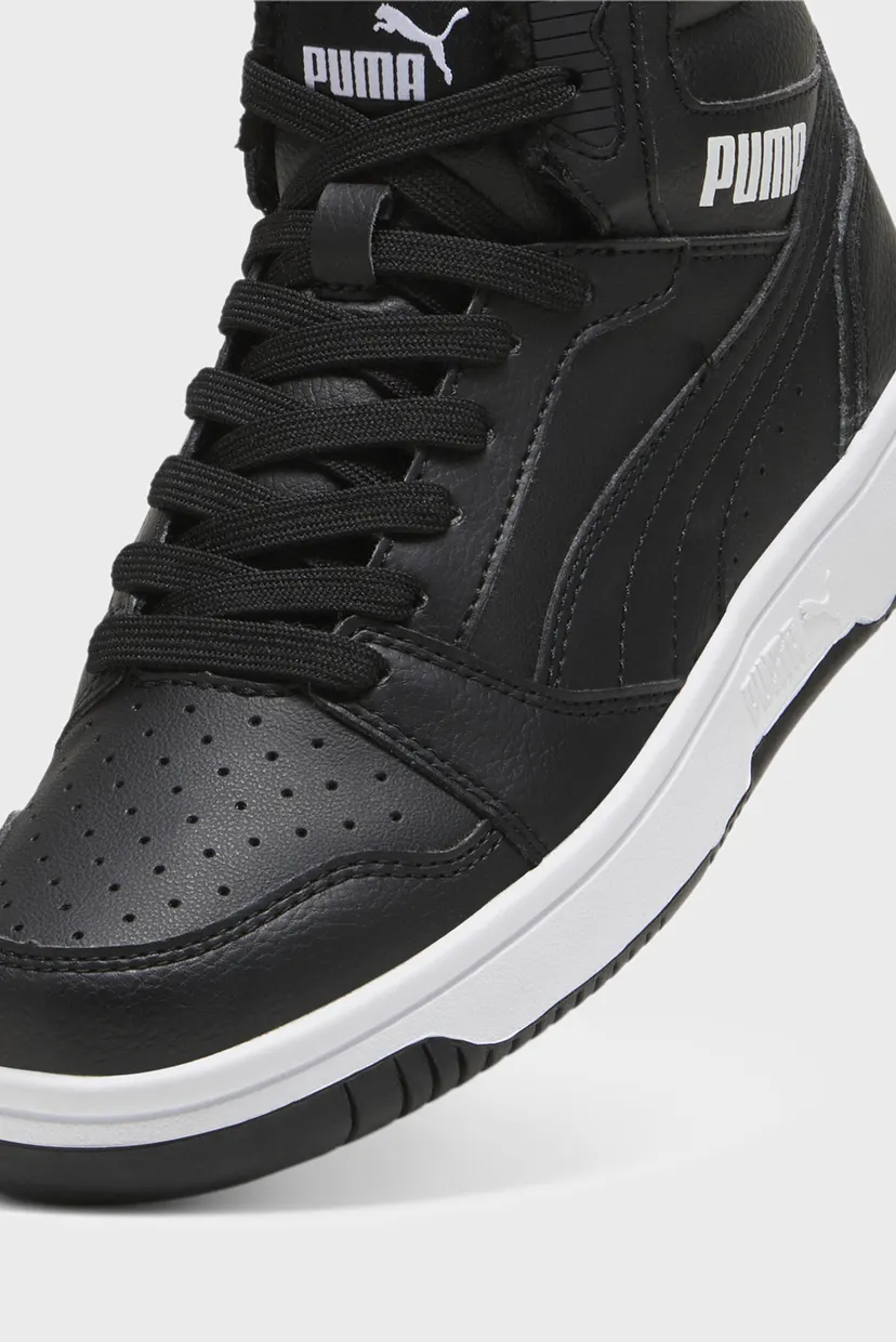 Детские черные хайтопы Puma Rebound V6 WTR Youth Sneakers 5