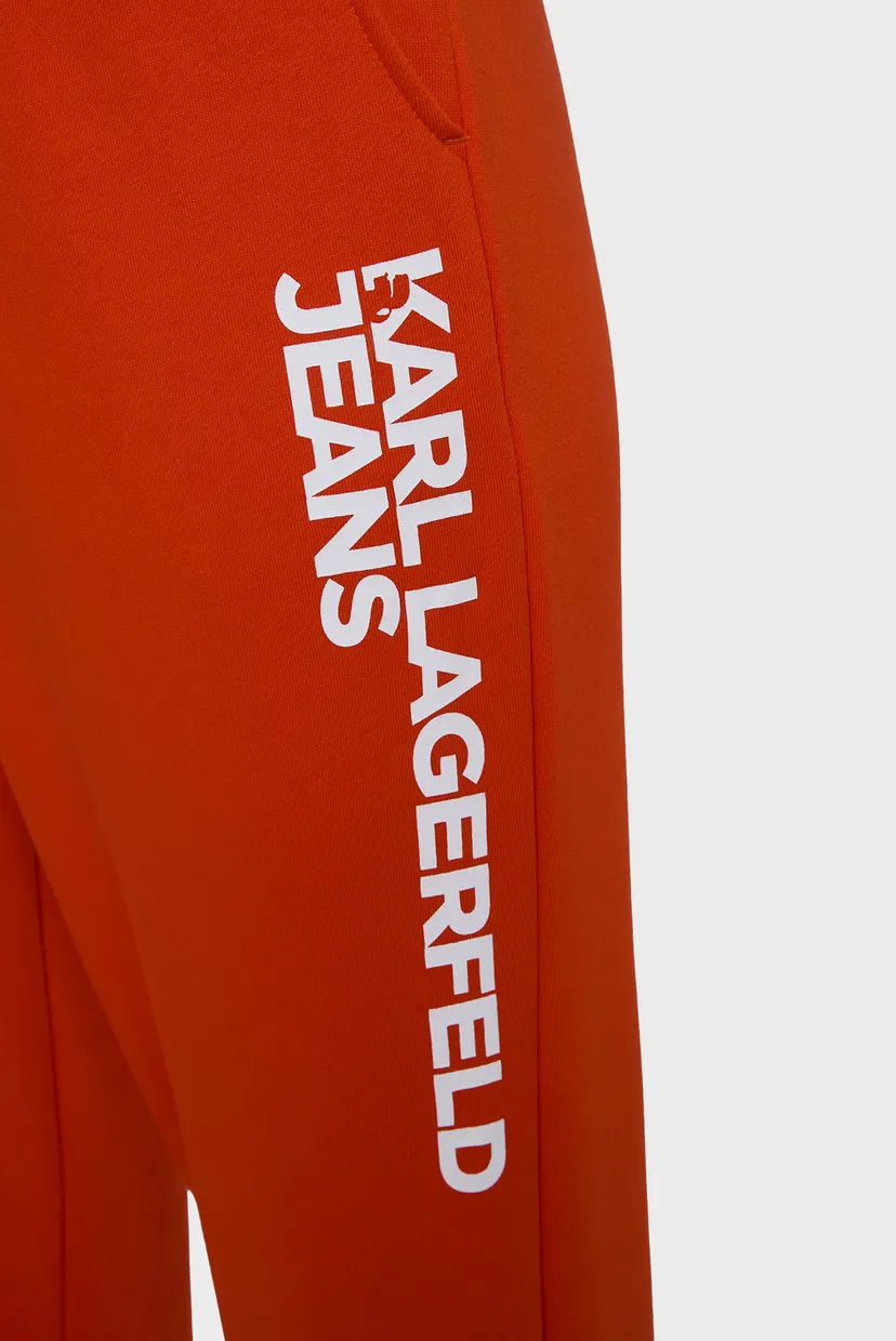Женские красные спортивные брюки KLJ TEXT LOGO 3
