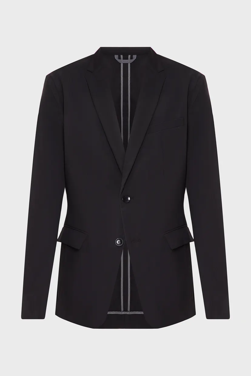 Чоловічий чорний піджак TECHNICAL COMFORT SLIM BLAZER 6
