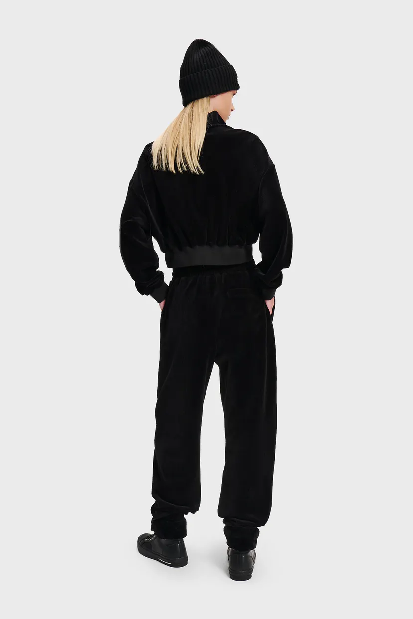 Жіночі чорні вельветові спортивні штани velvet cord 3