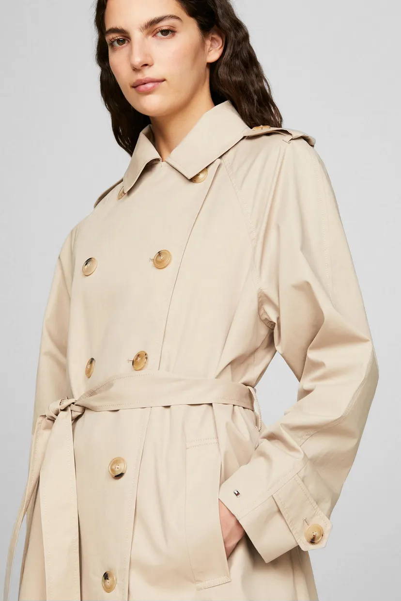 Жіночий бежевий тренч COTTON CLASSIC 3
