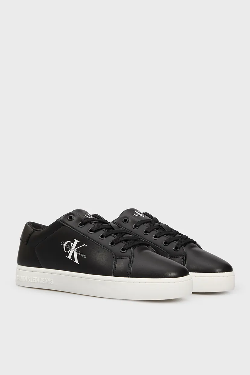 Мужские черные кожаные сникерсы CLASSICCUPLOWLACEUP LTH ML 3
