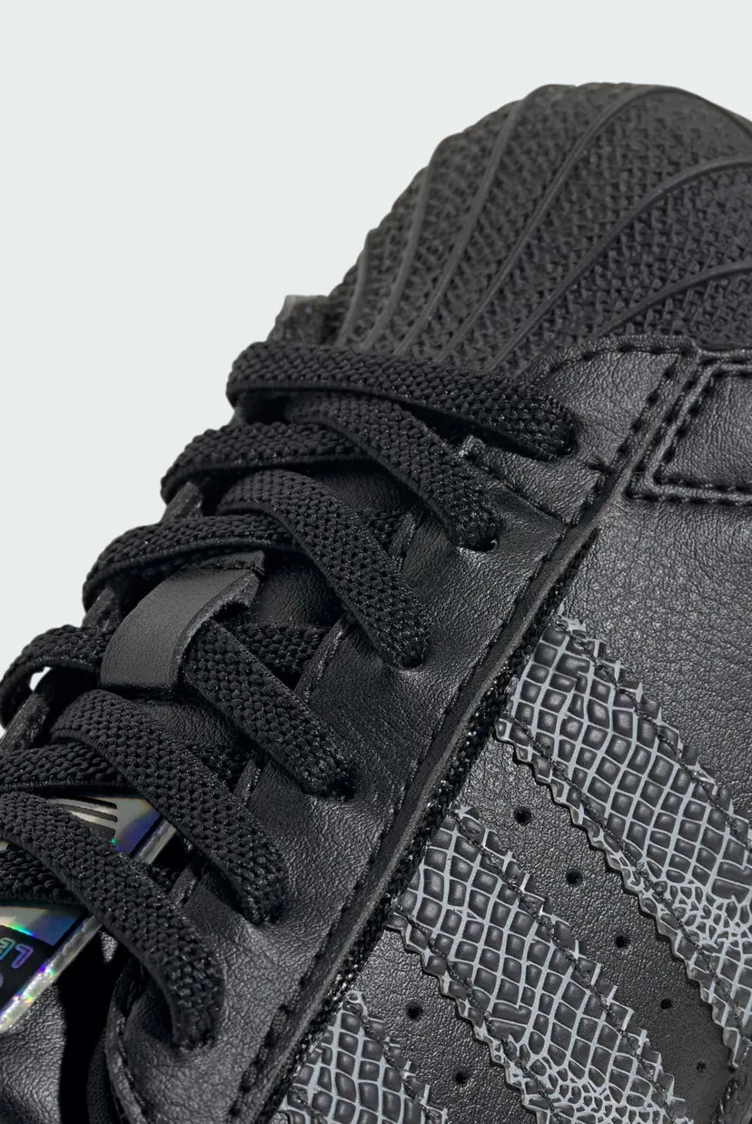 Дитячі чорні снікерси SUPERSTAR LED LIGHTS COMFORT CLOSURE ELASTIC LACE 8