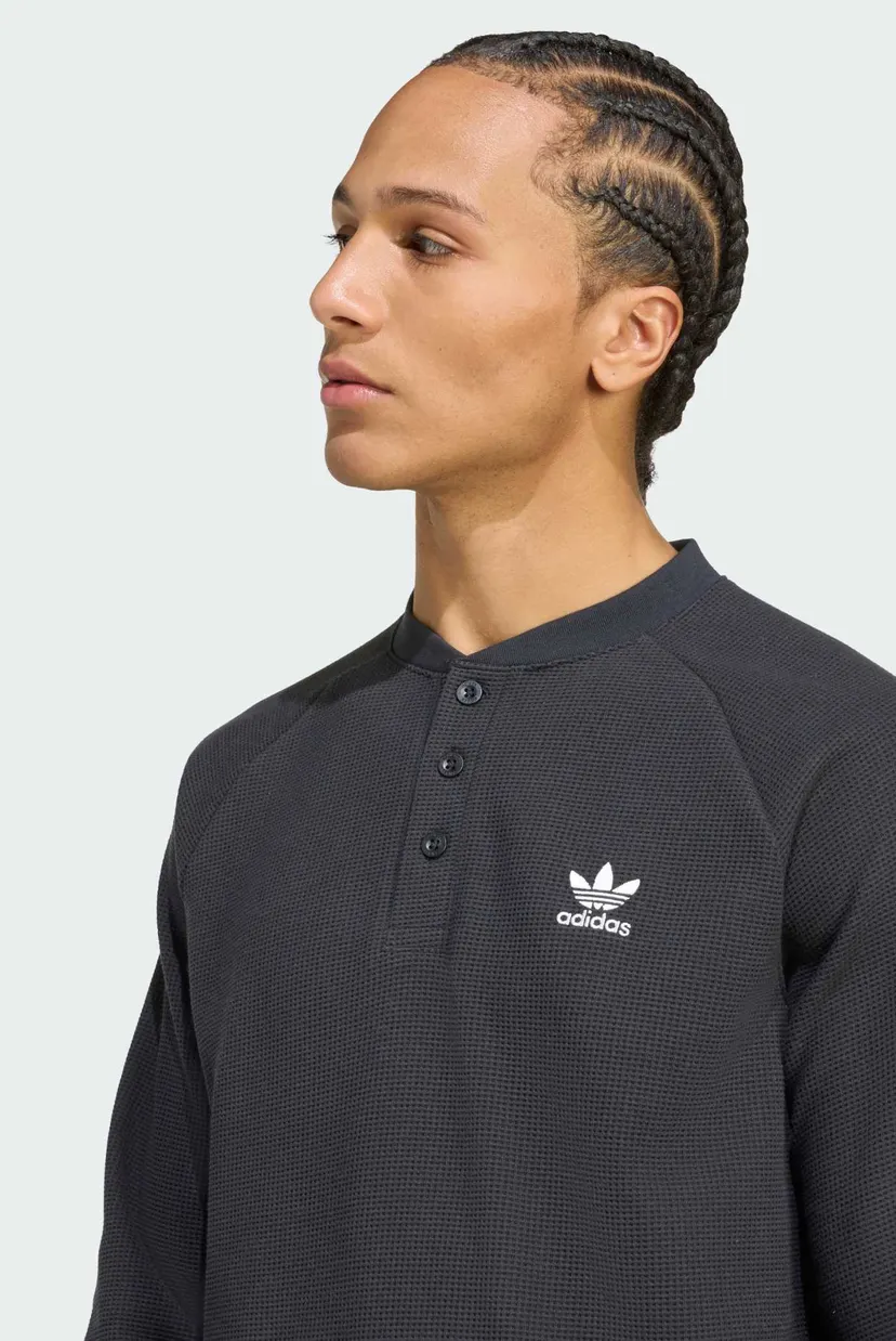 Чоловічий чорний лонгслів Trefoil Essentials 4