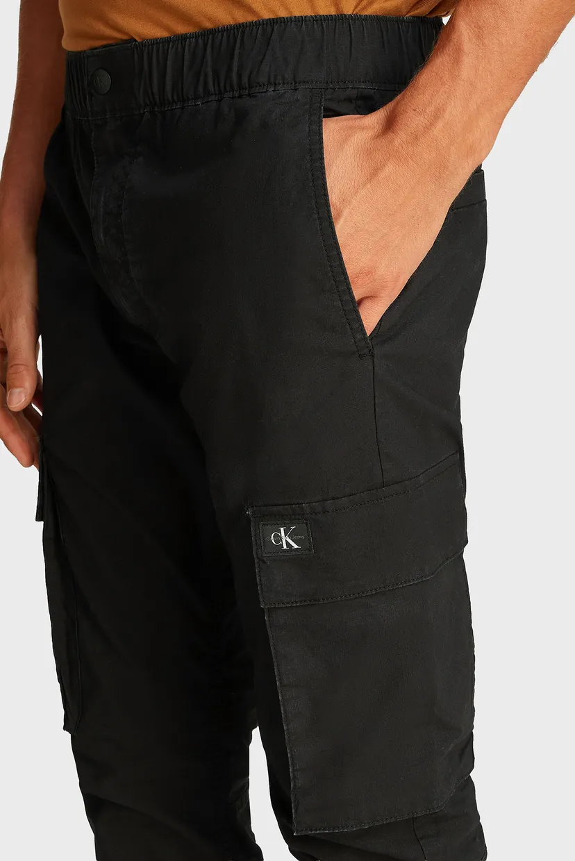 Чоловічі чорні карго SKINNY CARGO 4