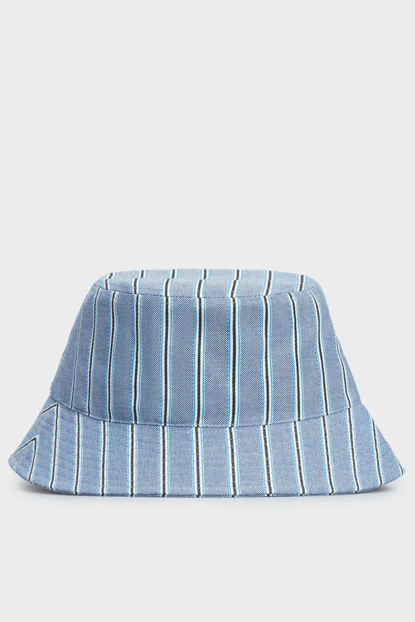 Женская синяя панама в полоску ESSENTIAL FLAG BUCKET HAT 3