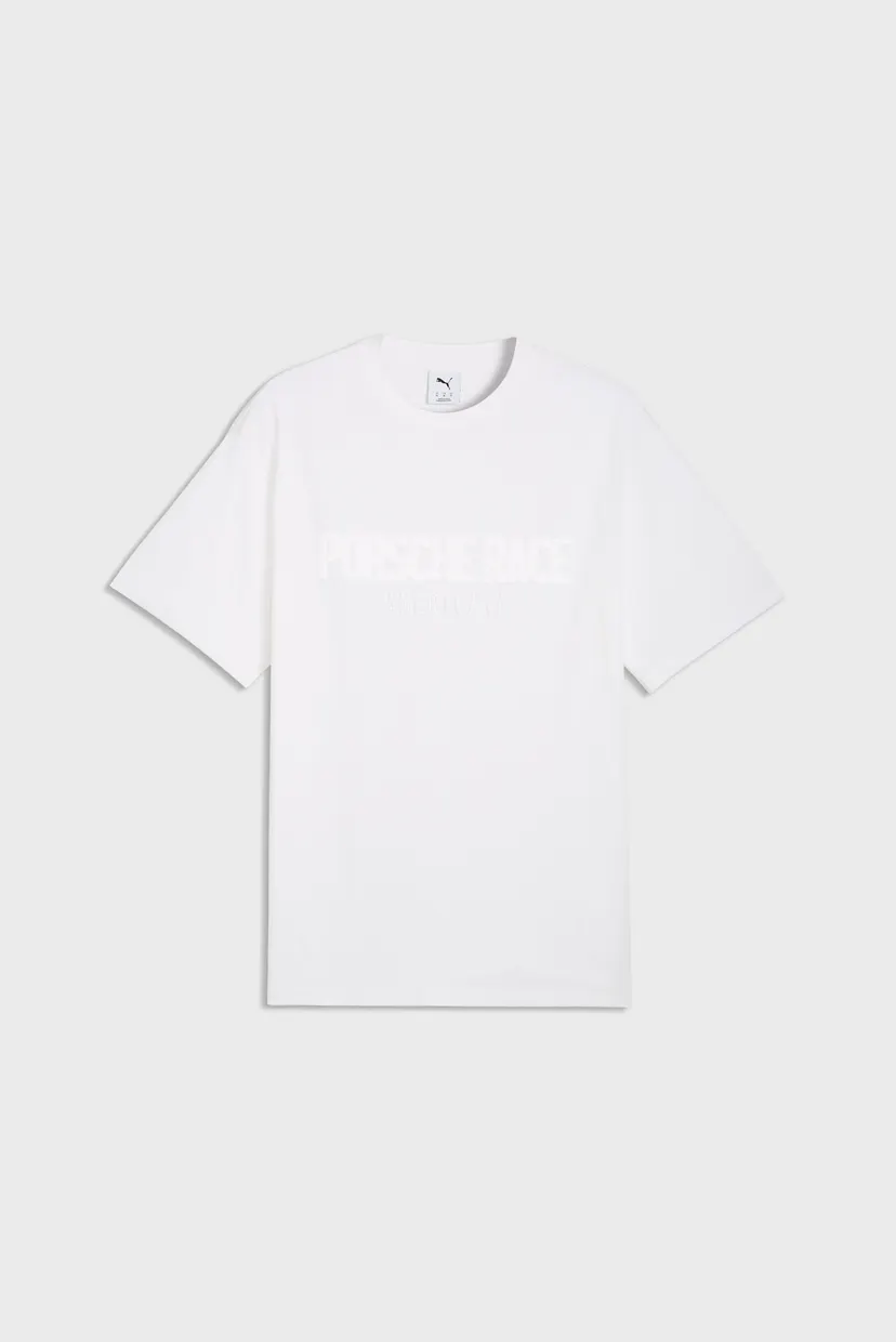 Мужская белая футболка PUMA x PORSCHE LEGACY Lifestyle Tee Men 4