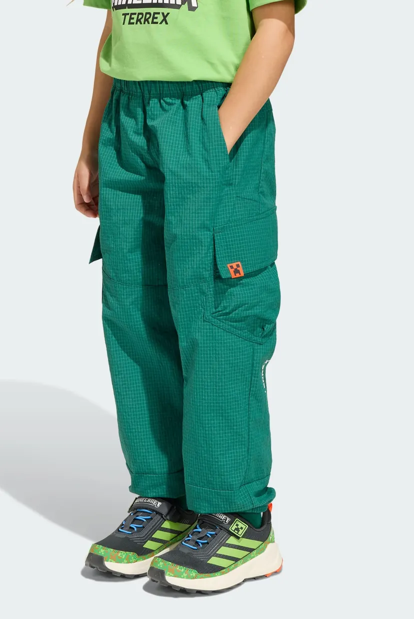 Дитячі зелені спортивні штани adidas Minecraft Terrex CLIMA365 Kids 4
