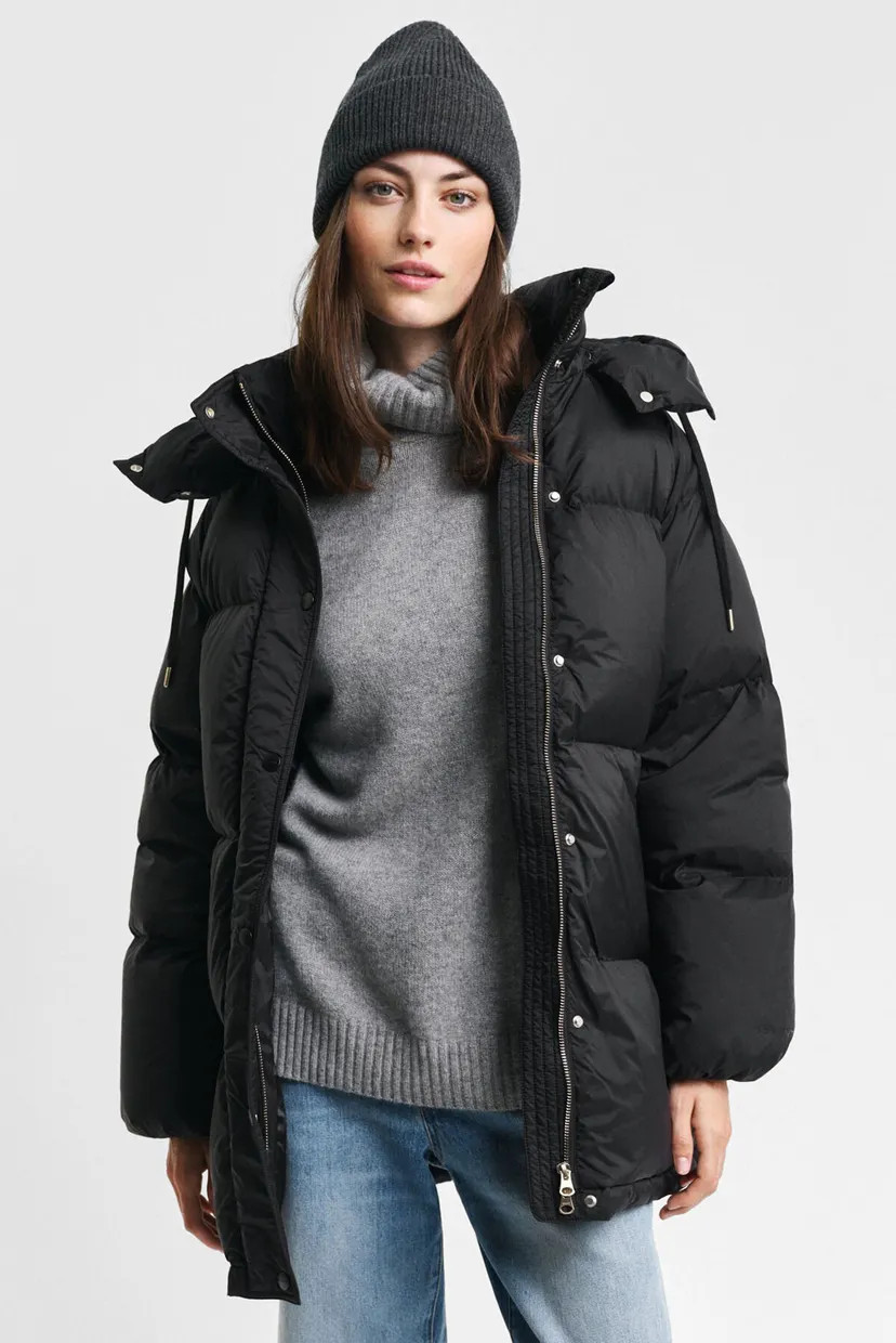 Женский черный пуховик MID LENGTH DOWN JACKET Gant 4700347 — MD