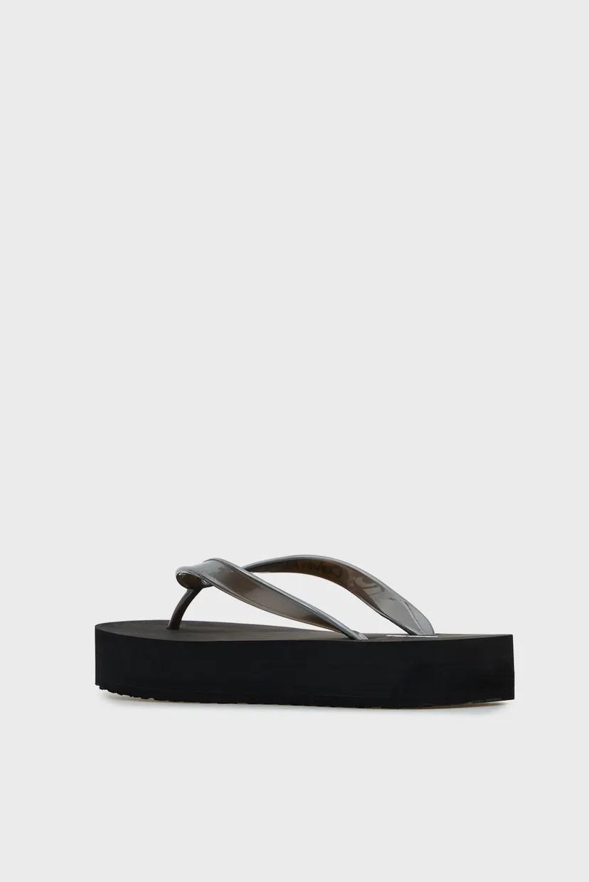 Жіночі сріблясті в'єтнамки FLATFORM FLIP FLOP 5