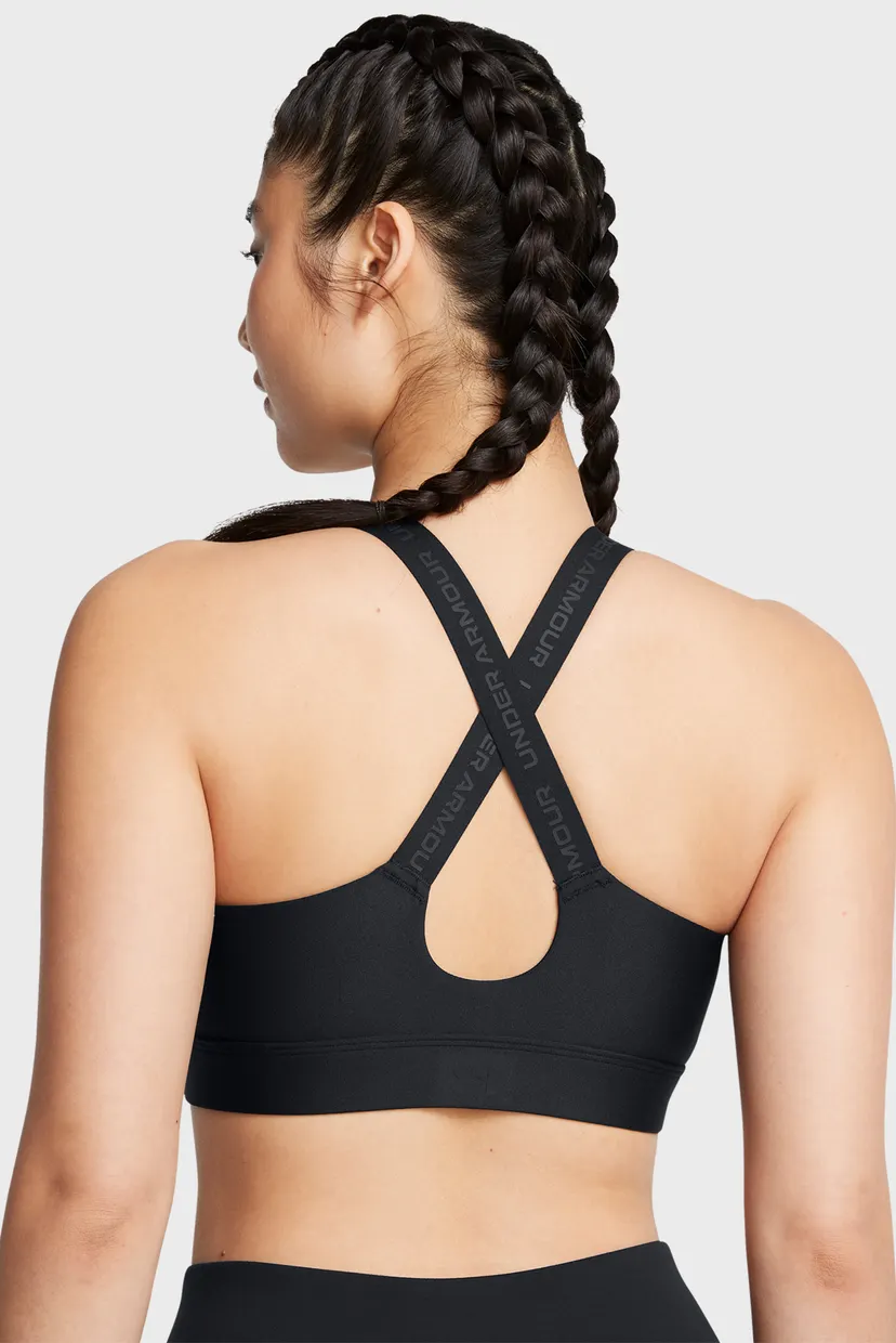 Жіночий чорний топ UA Infinity High Zip 2.0 Bra 4