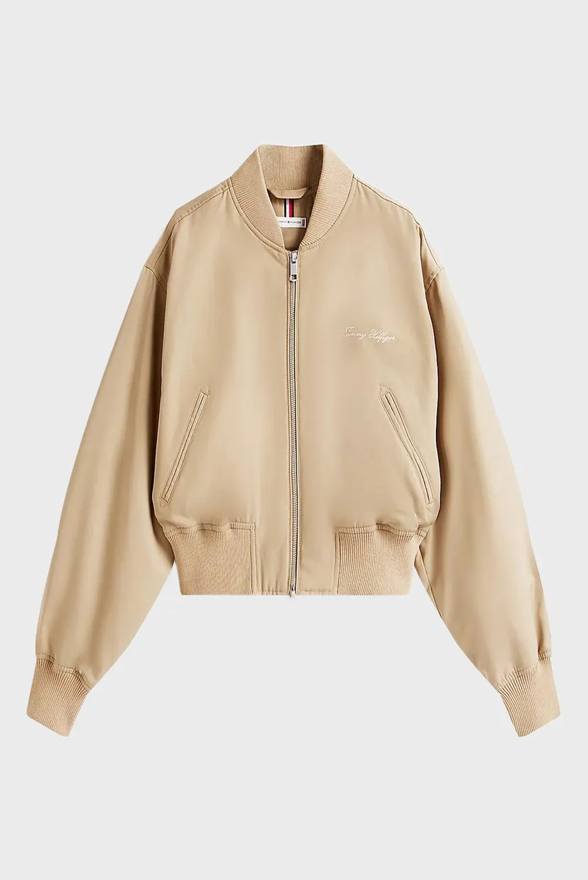 Жіночий бежевий бомбер NYLON REG CROPPED 5