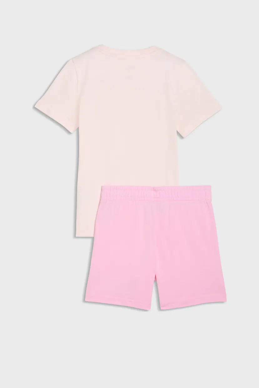 Дитячий рожевий комплект одягу (футболка, шорти) Essentials No.1 Logo Tee and Shorts Set Kids 5