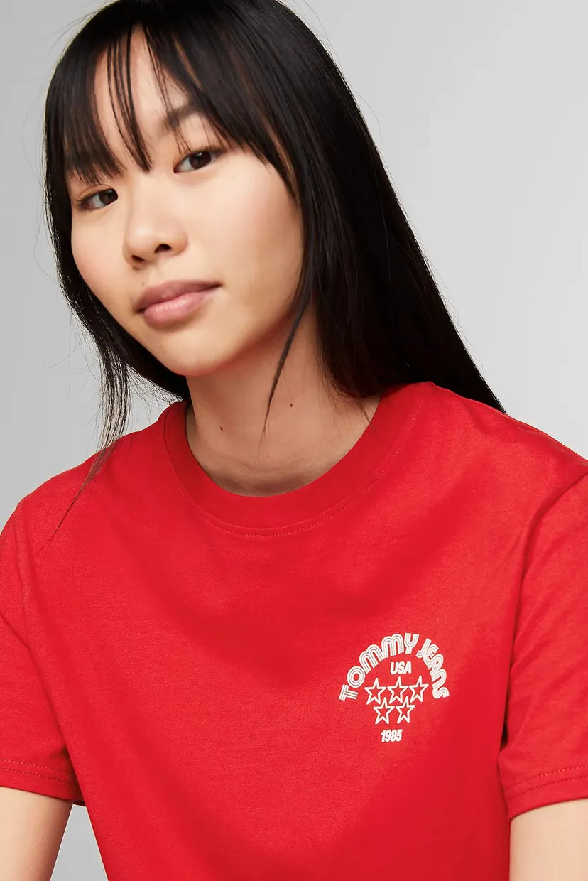 Жіноча червона футболка TJW BXY RETRO SPORT 2 TEE 4