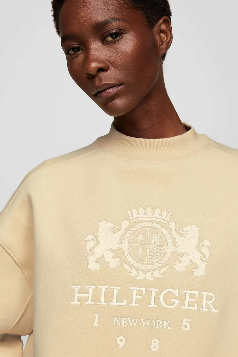 Женский бежевый свитшот RLX VARSITY CREST C-NK 4
