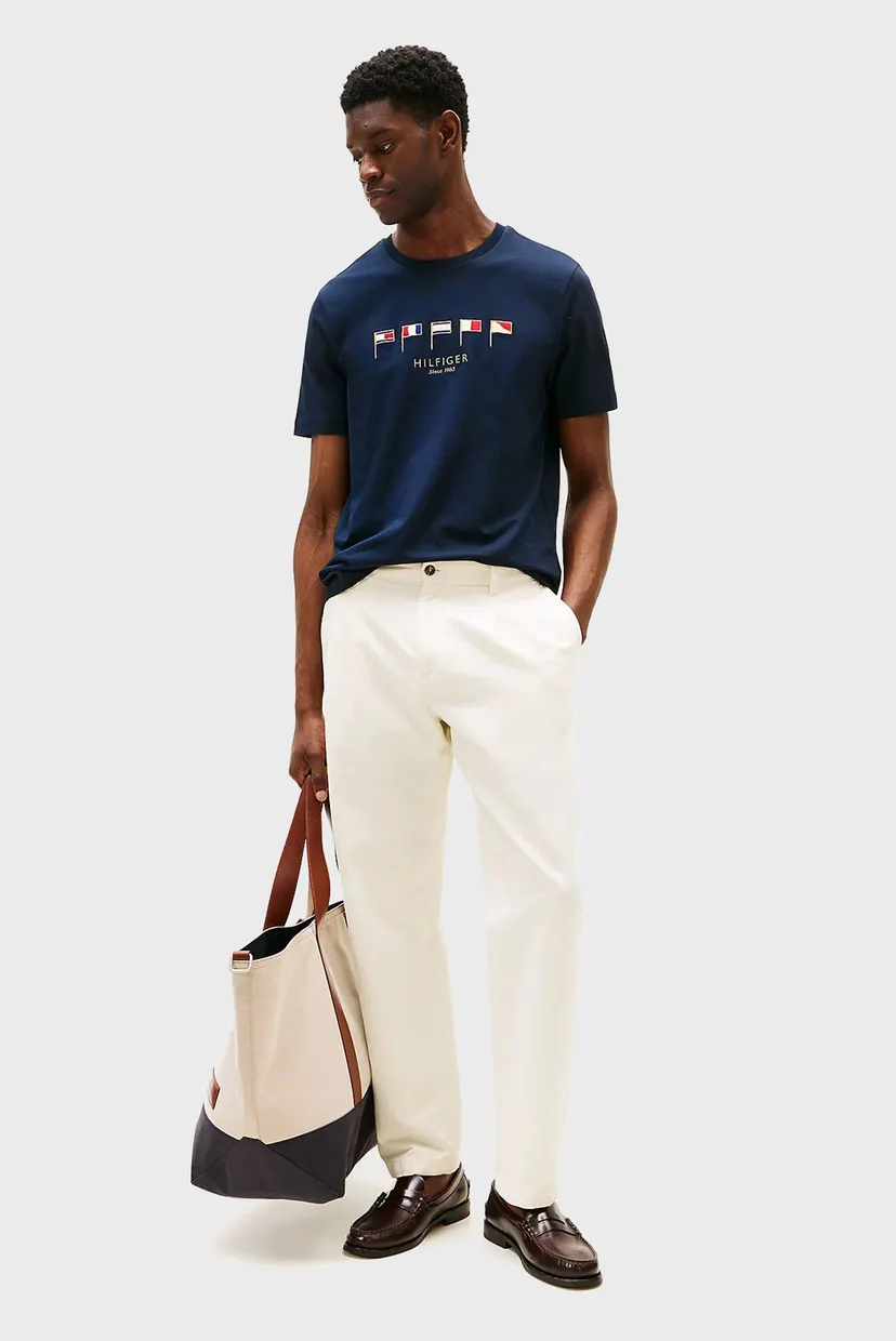 Чоловіча темно-синя футболка HILFIGER MULTI FLAGS 3