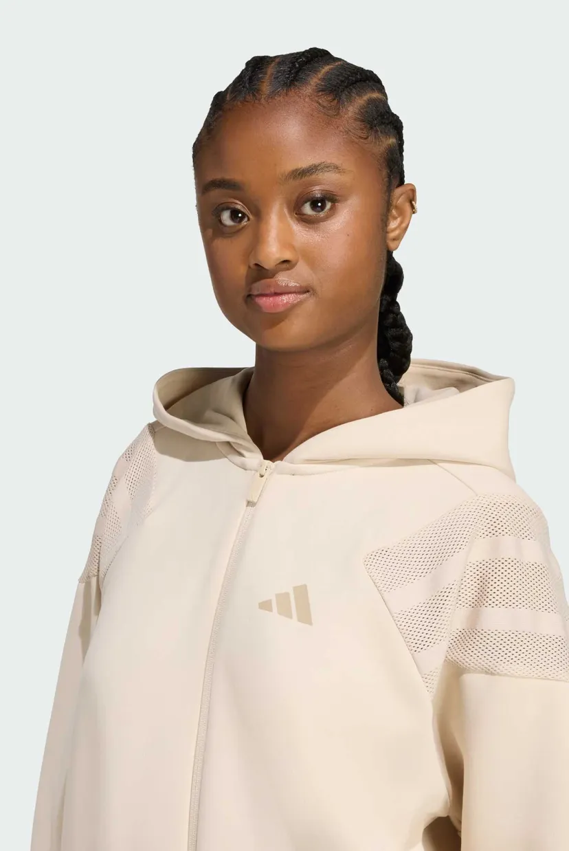 Жіноче бежеве худі FUTURE ICONS THREE STRIPES 4