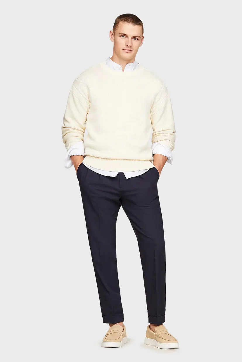 Мужские бежевые замшевые лоферы TOMMY HILFIGER  HYBRID LOAFER 6