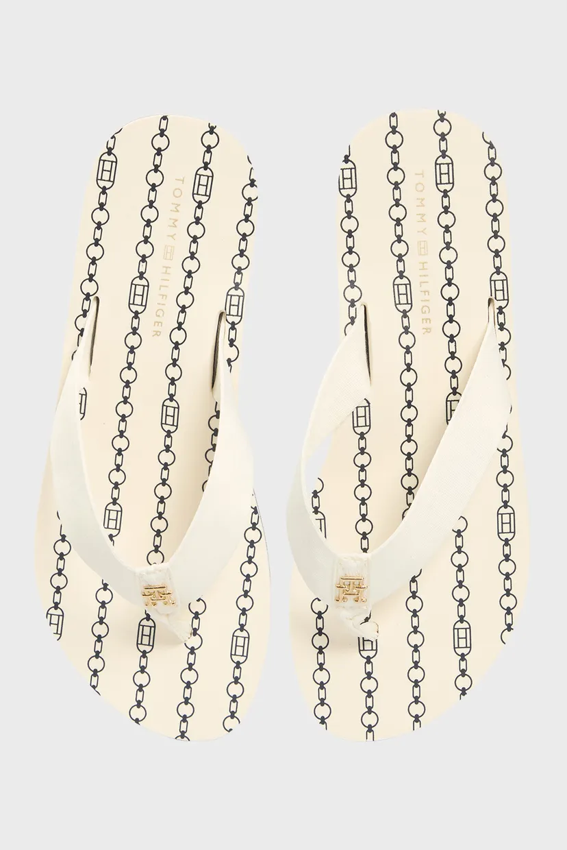 Жіночі білі в'єтнамки з візерунком TH CHAIN PRINT BEACH SANDAL 4