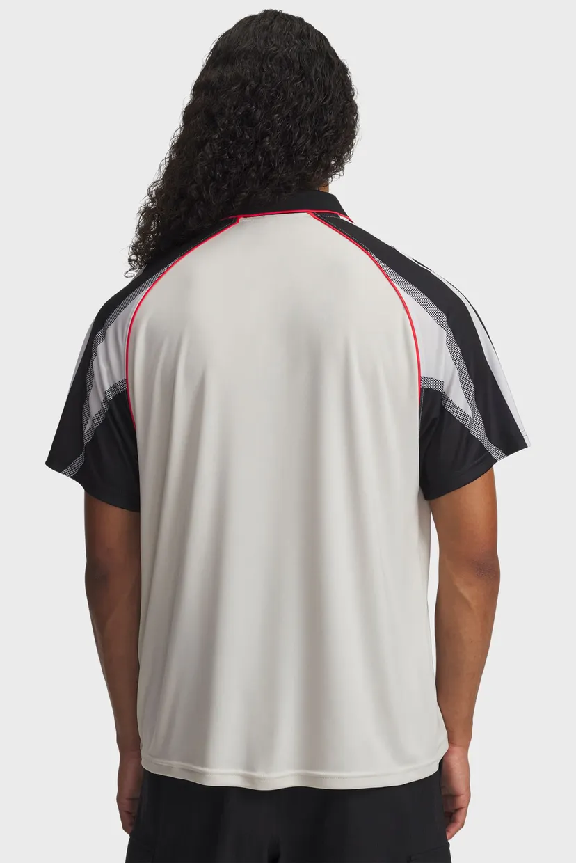 Чоловічий білий поло UA M 96 Terrace Jersey SS 3