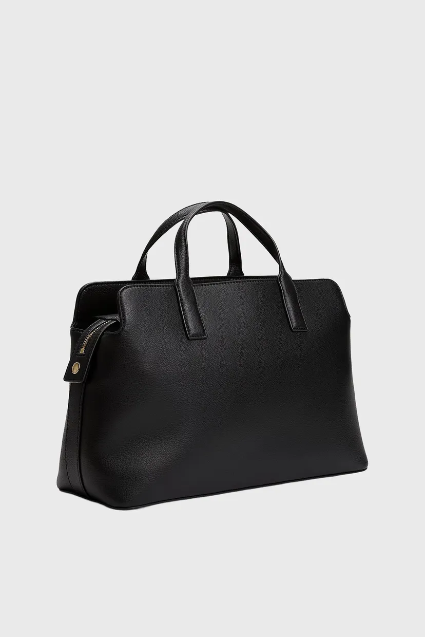 Жіноча чорна сумка TH LOGOTAPE SATCHEL 3