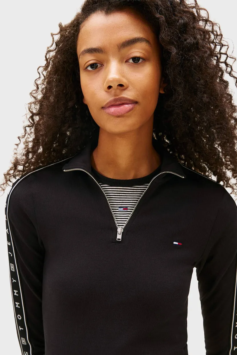 Женское черное платье 1/4ZIP TAPE 4
