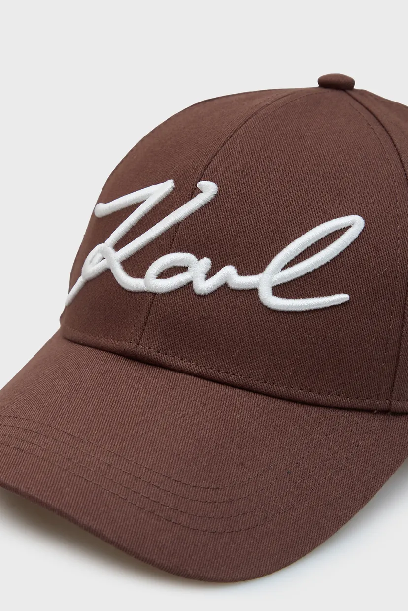 Женская коричневая кепка K/SIGNATURE LOGO CAP 4