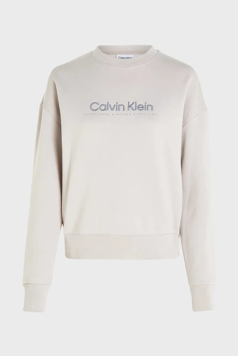 Женский серый свитшот SATIN EMBROIDERY 5