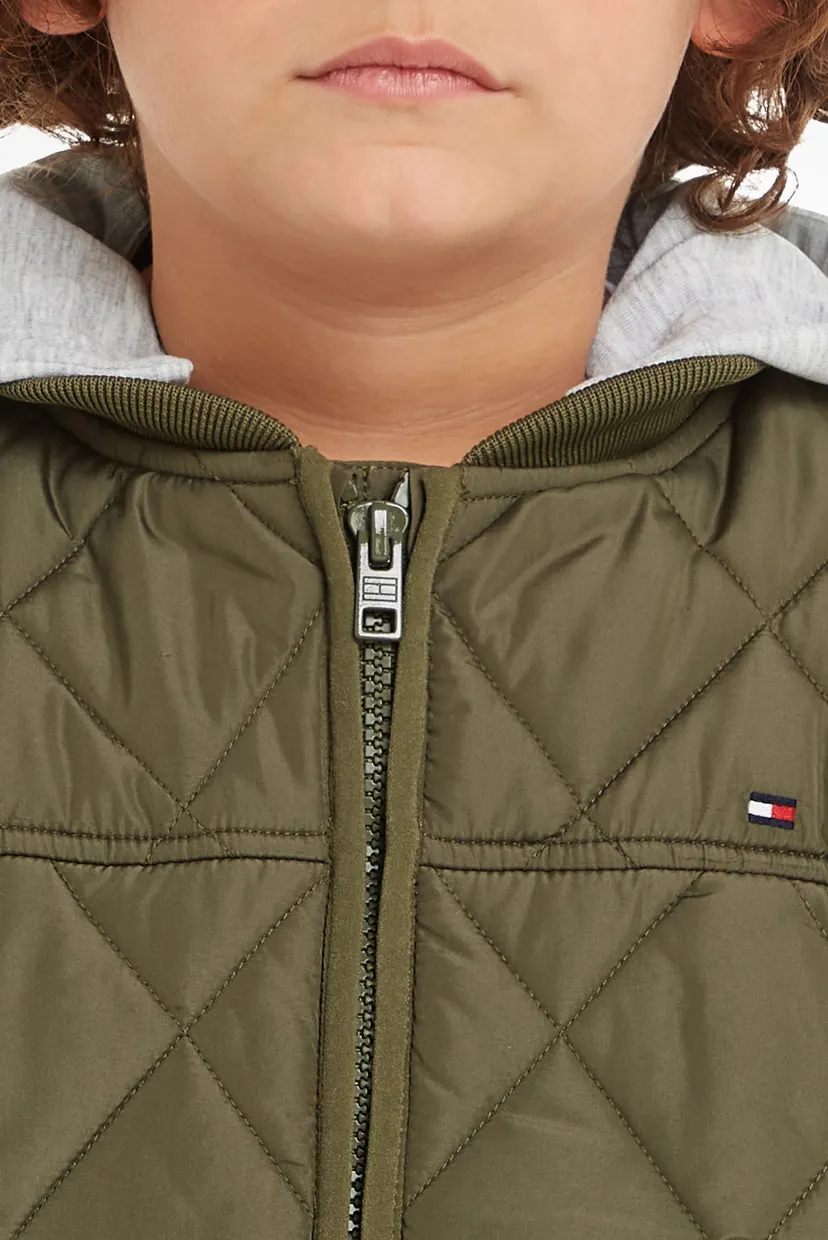 Дитяча зелена куртка LIGHT PADDED QUILTED JACKET 3