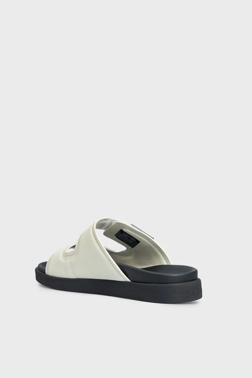 Мужские белые кожаные слайдеры DOUBLE STRAP SANDAL 5