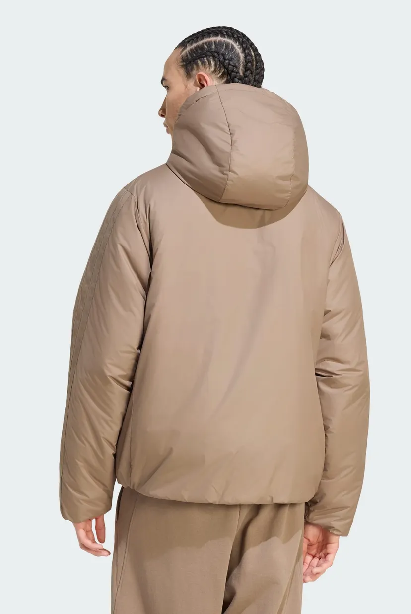 Чоловіча бежева куртка Essentials CLIMAWARM 3-Stripes Insulated Hooded 3