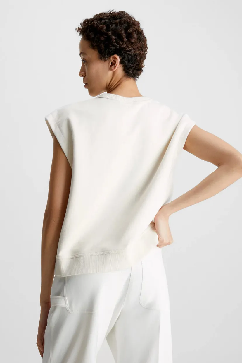 Женский белый топ TEXTURED COTTON BLEND 3